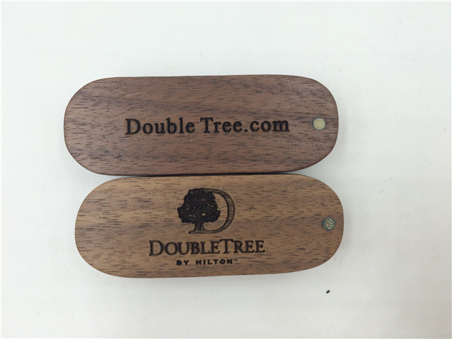 希爾頓逸林酒店U盤,旋轉木頭U盤,木質U盤,海南U盤