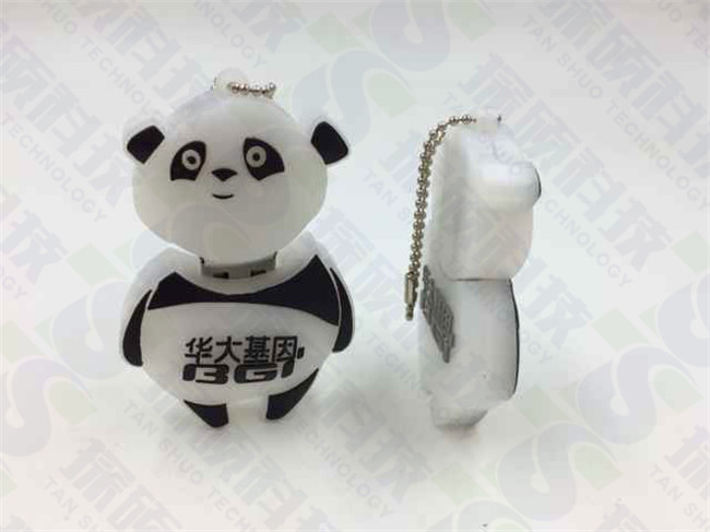 華大U盤,熊貓U盤,可愛U盤,pvc軟膠開模U盤