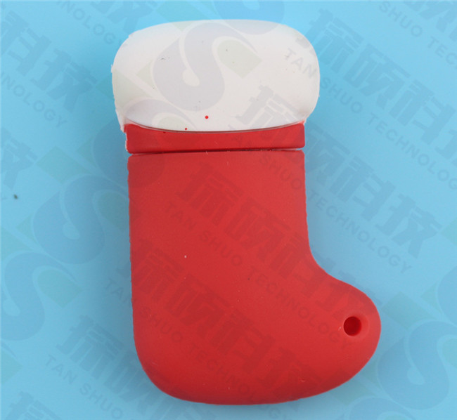 節日禮品U盤,時尚禮品U盤,圣誕節禮品U盤,pvc開模襪子U盤工廠