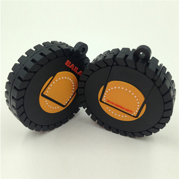 軟膠pvc汽車輪胎U盤 交通工具類時尚創意U盤禮品制作工廠 汽車公司廣告促銷U盤禮品