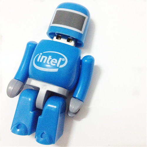 塑膠開模U盤,天空機器人U盤,迷你機器人U盤定制,掛飾機器人U盤禮品